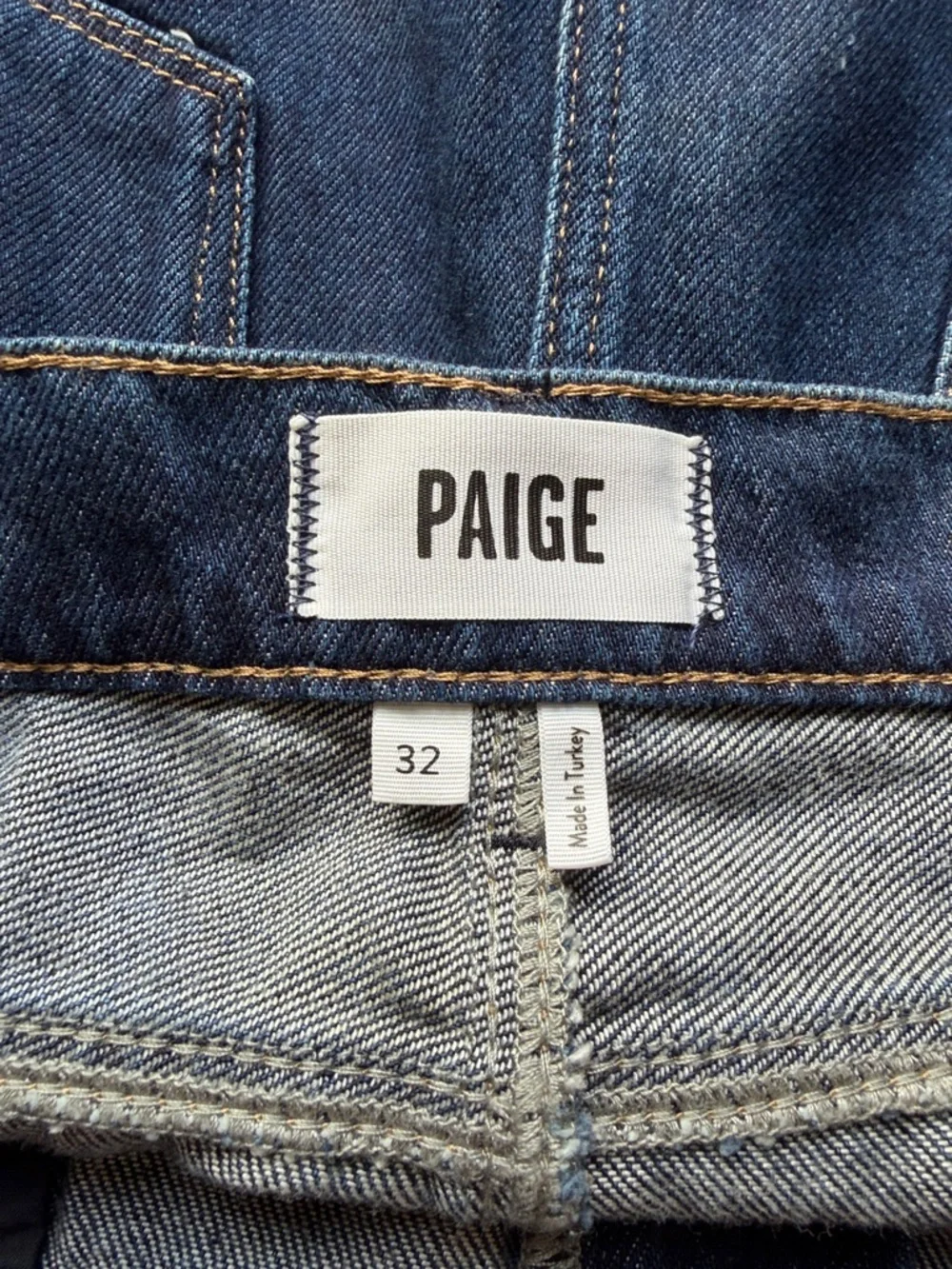 Paige Ryder Skirt Dark Wash Michiru Relaxed Fit Raw Hem Sz 32 NEW - Picture 6 of 11